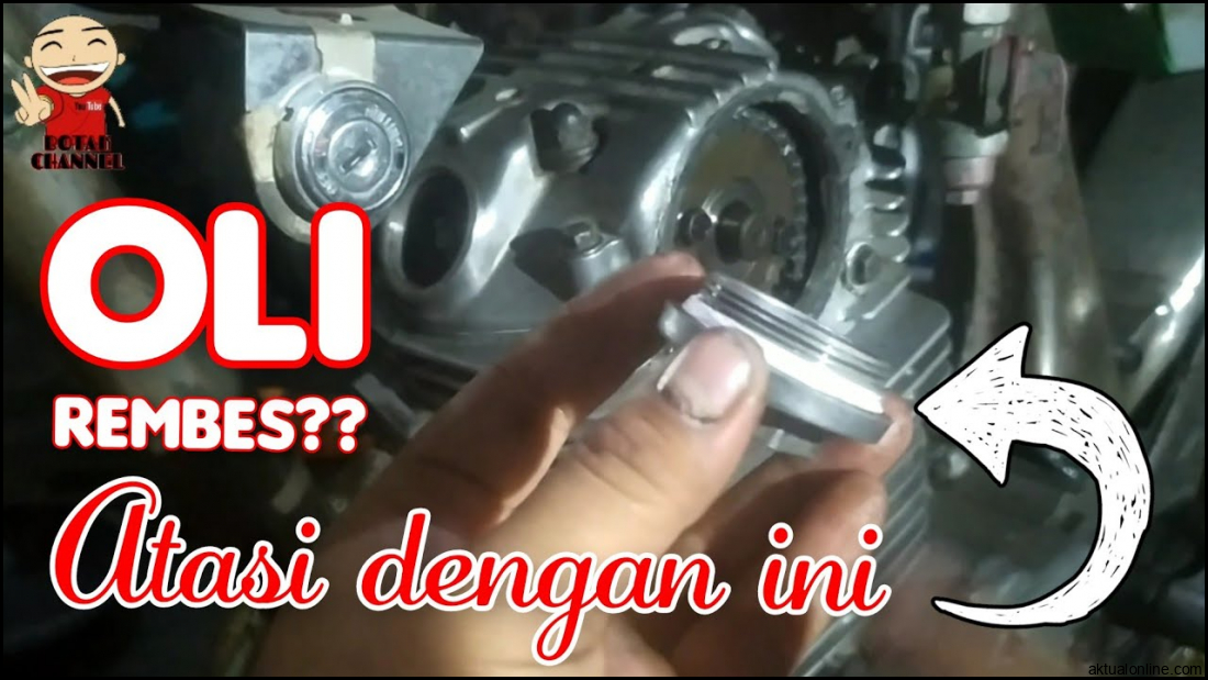 CARA MENGATASI OLI REMBES PADA MESIN MOTOR - YouTube